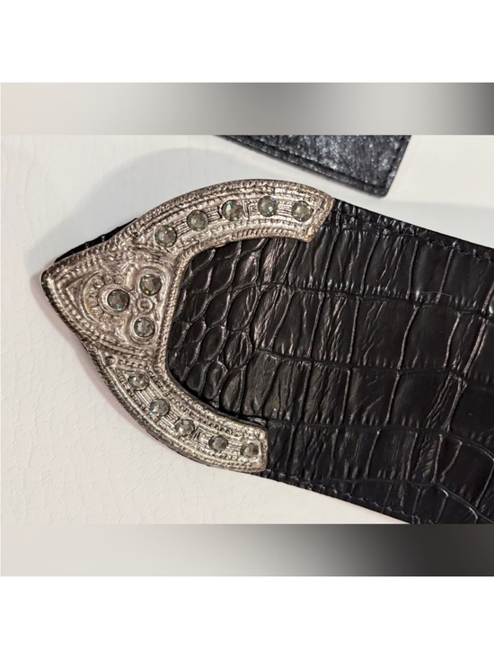 Leatherock Women’s Belt Black Patent Leather Hip Belt #9605 main image 5